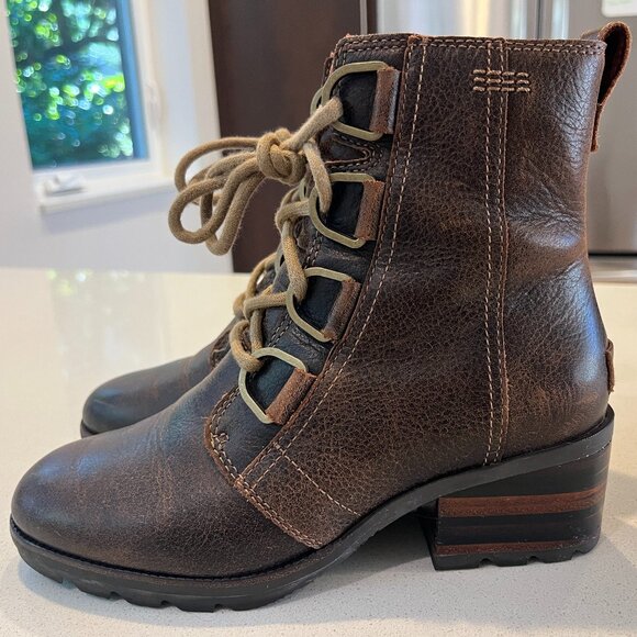 Sorel Cate Waterproof Lace Up Boot, Brown - Picture 1 of 6